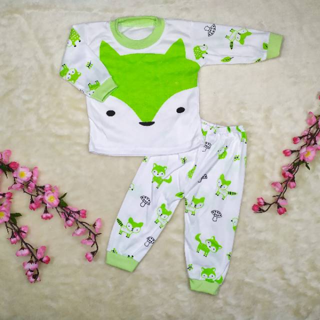 Ss#049 Piyama Bayi 0-12bulan / Pakaian Bayi / Baju Setelan Piyama Anak / Baju Tidur Bayi
