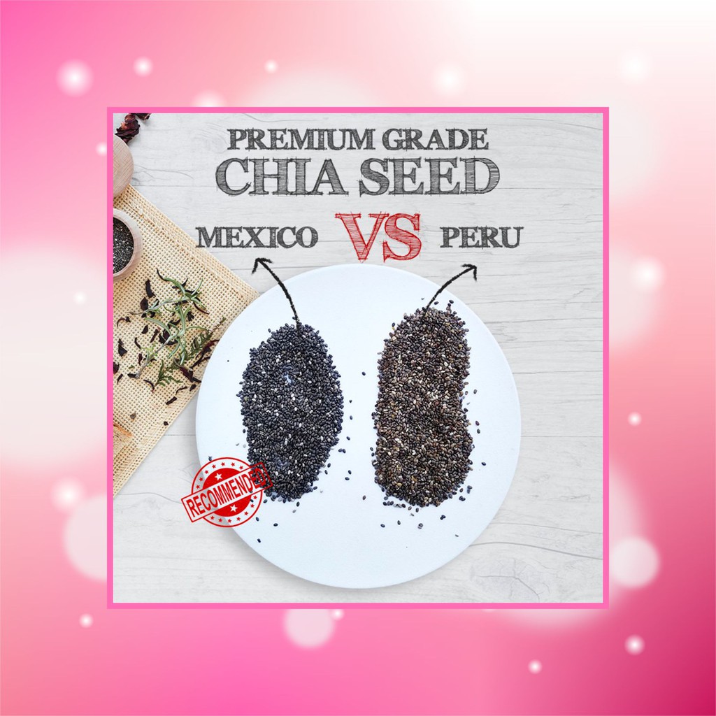 Penurun berat badan | Chia Seed Organic 250GR | Biji Chia hitam 100% MEXICO ASLI