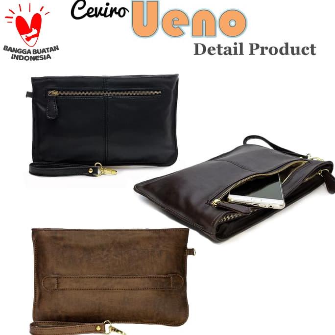 Ceviro Ueno Man Clutch // Ceviro Ueno Woman Clutch "UNISEX" - Cinnamon