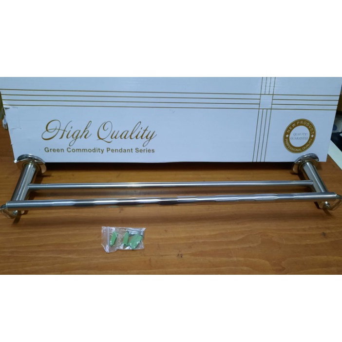 COD gantungan rak 2 baris handuk dinding kamar mandi jemuran GROSIR ECER READY MEDAN