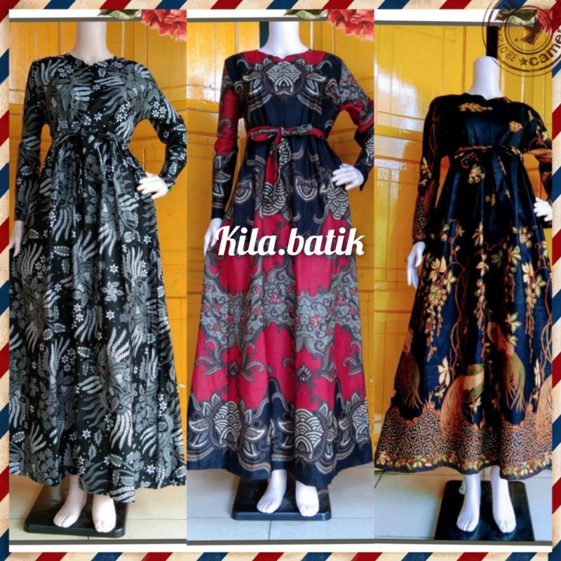 MS GAMIS BATIK SRIWEDARI MAXI MODERN BUMIL/BUSUI KATUN SOGAN.M L XL XXL/ld 100-104-110-120 .