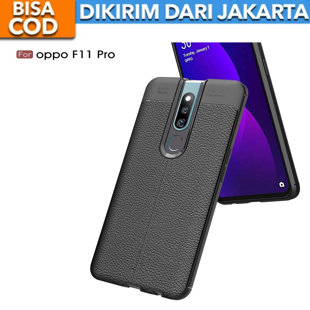 Case Auto Focus Oppo F11 Pro Leather Experience SoftCase Slim Ultimate / Casing Kulit