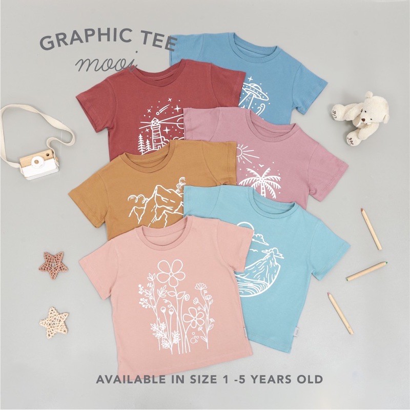 MOOI POCKET GRAPHIC TEE - MOOI TSHIRT ANAK/MOOI KAOS ANAK MURAH