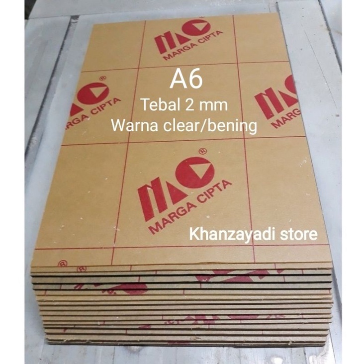 

akrilik lembaran acrylic sheet ukuran A6 tebal 2 mm bening transparan