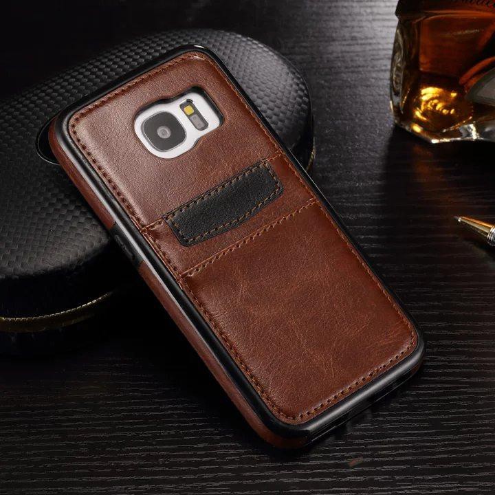 Leather Case Samsung S7 Edge With Card Slot