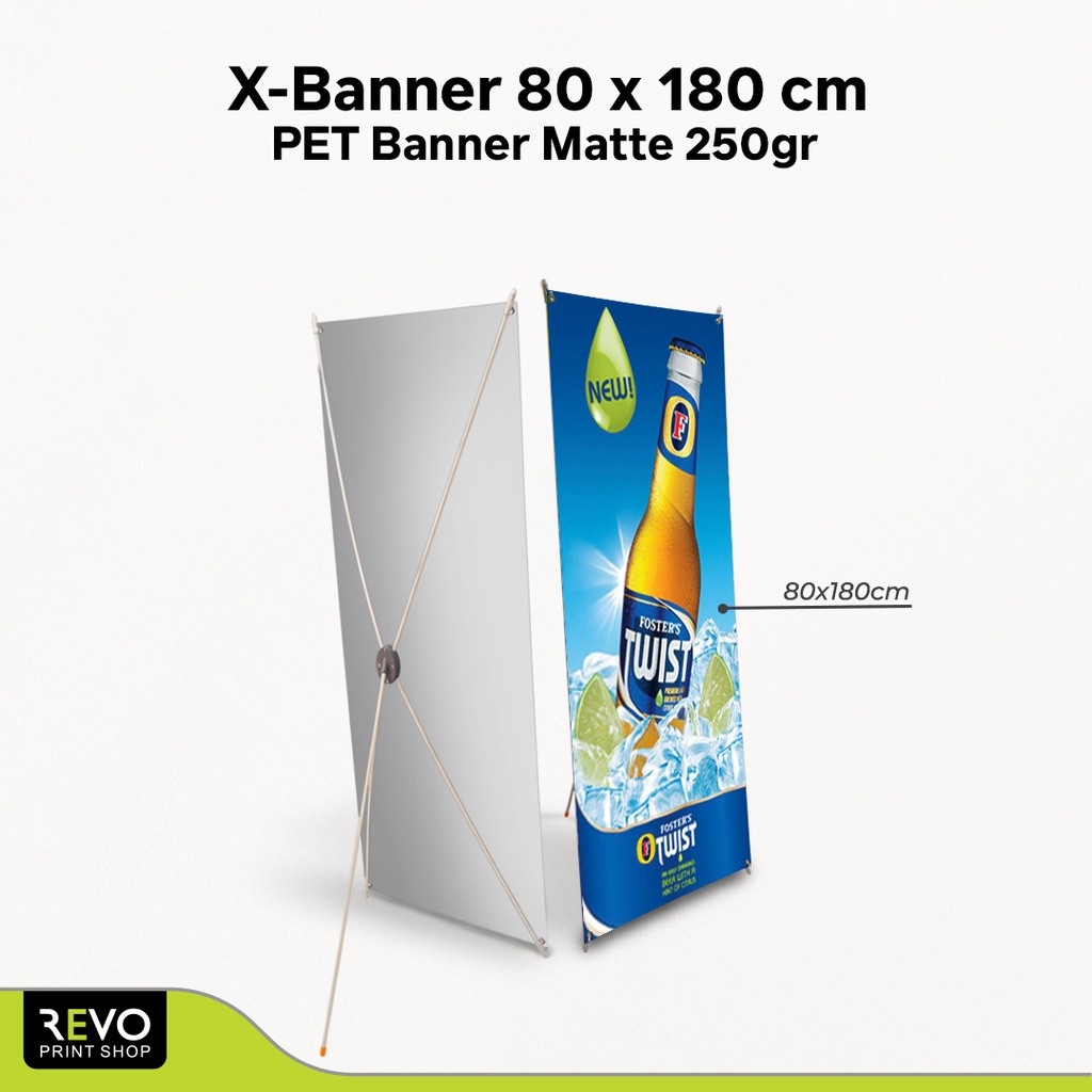 X-Banner Pet Banner Matte 250gr 80x180cm