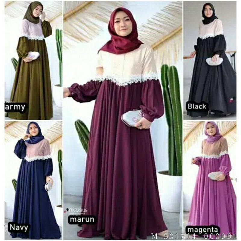 Dress Muslim Wanita Moscrape Naura