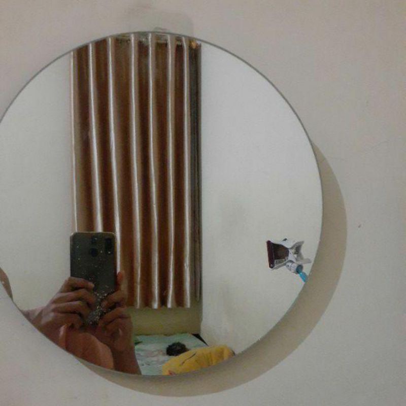 cermin gantung tali rame Cermin bulat cermin rias dinding cermin tempel dinding cermin aesthetic D30-2