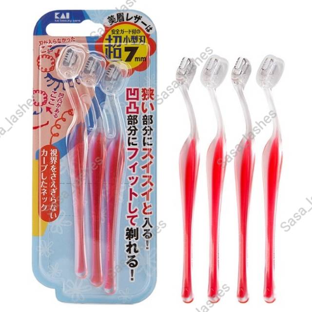 Pisau cukur alis KAI Pink