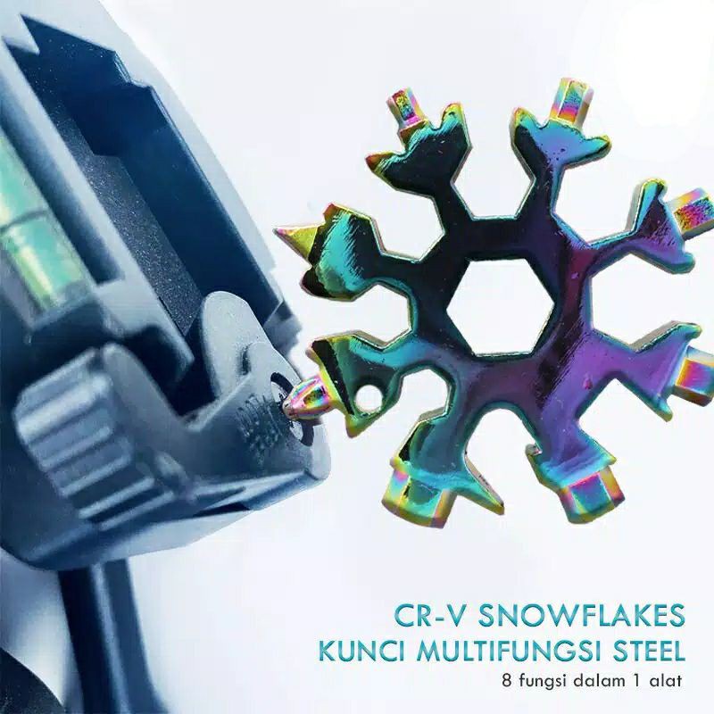 SNOWFLAKE 18IN1 Kunci Serbaguna MULTI TOOL 18 IN 1 SNOW FLAKE MULTI-TOOL POCKET TOOL SPANNER HEX WRENCH BOTTLE