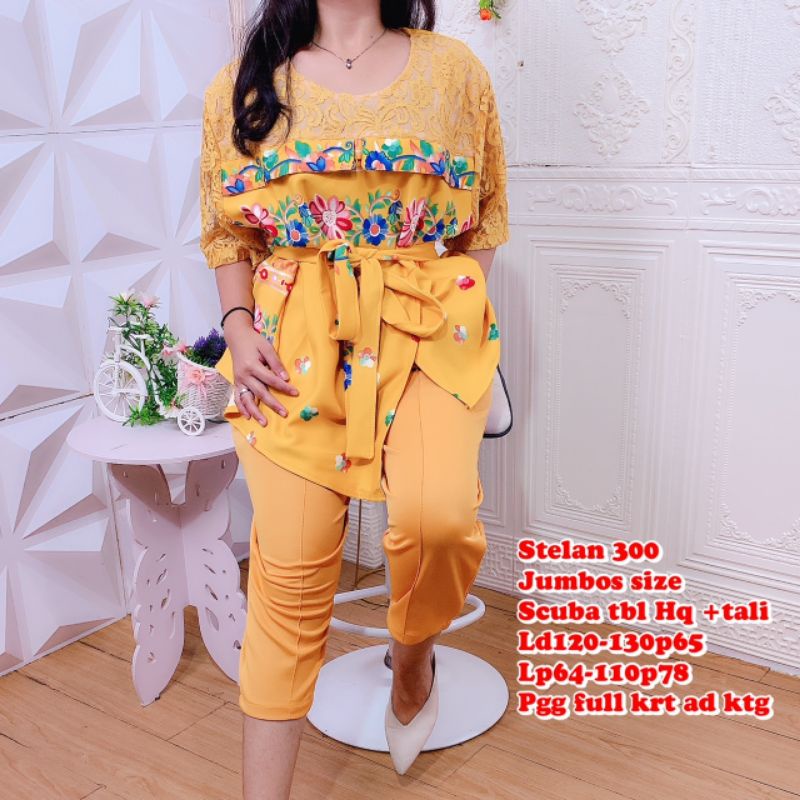 SETELAN JUMBO SCUBA MIX BRUKAT