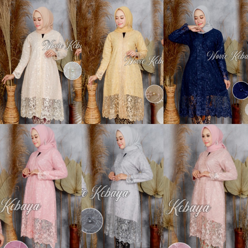 Setelan Kebaya Tulle Kartini Bawahan Rok Plisket