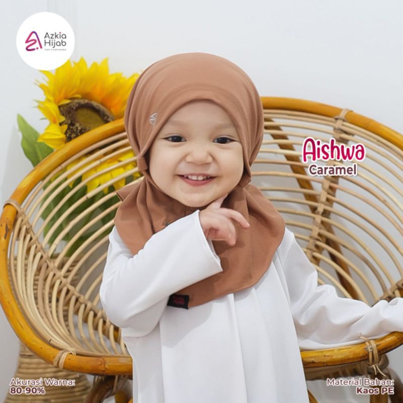 Aishwa || size SS (size 1) jilbab anak / bayi || usia 0 bulan - 6 bulan new azkia hijab-5