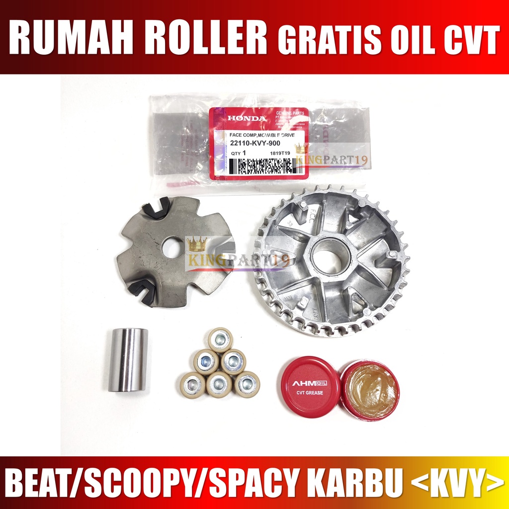 RUMAH ROLLER ASSY BEAT KARBU SCOOPY SPACY KARBU FREE GEMUK CVT - KVY