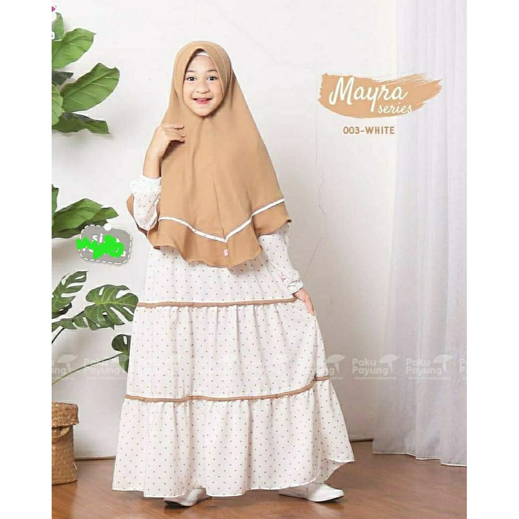 AURA KIDS Gamis Anak Kecil Lucu Set jilbab 2-7tahun Original Mayra Hijab