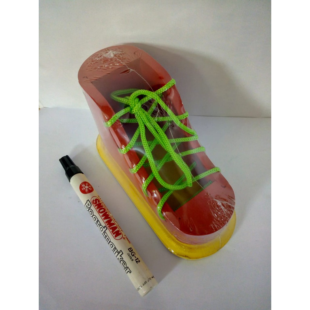 Mainan Kayu Edukasi alat Peraga TK Paud APE Menara Sepatu