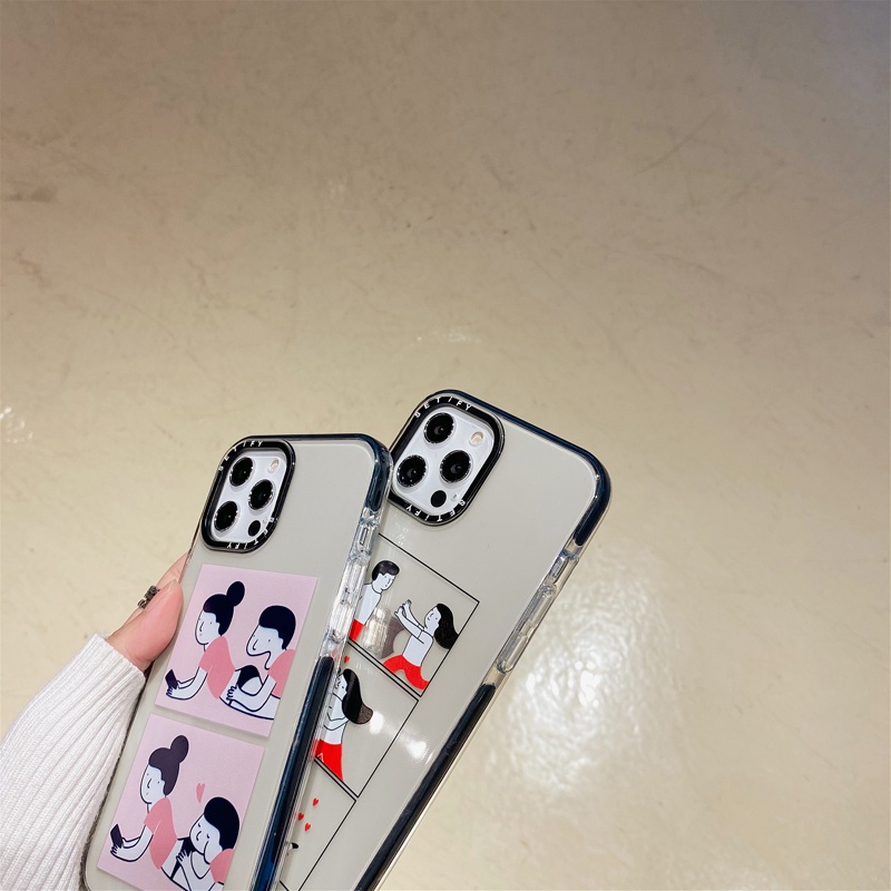 Casing Soft Case Motif Pasangan Untuk iPhone 11 / 12 / 13 Pro Max / 7 / 8 + / X / XR / Xs Max