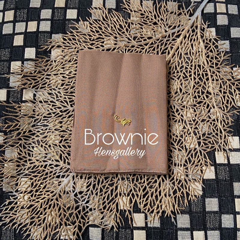 Part 1 Mylady Hijab Plain Voal Ultrafine by Myladyhijab dark mustard silver broken white optic white-BROWNIE