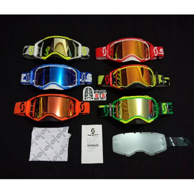 Kacamata Goggle SCOTT Prospect + Clear Lensa Motocross Enduro Trail Adventure