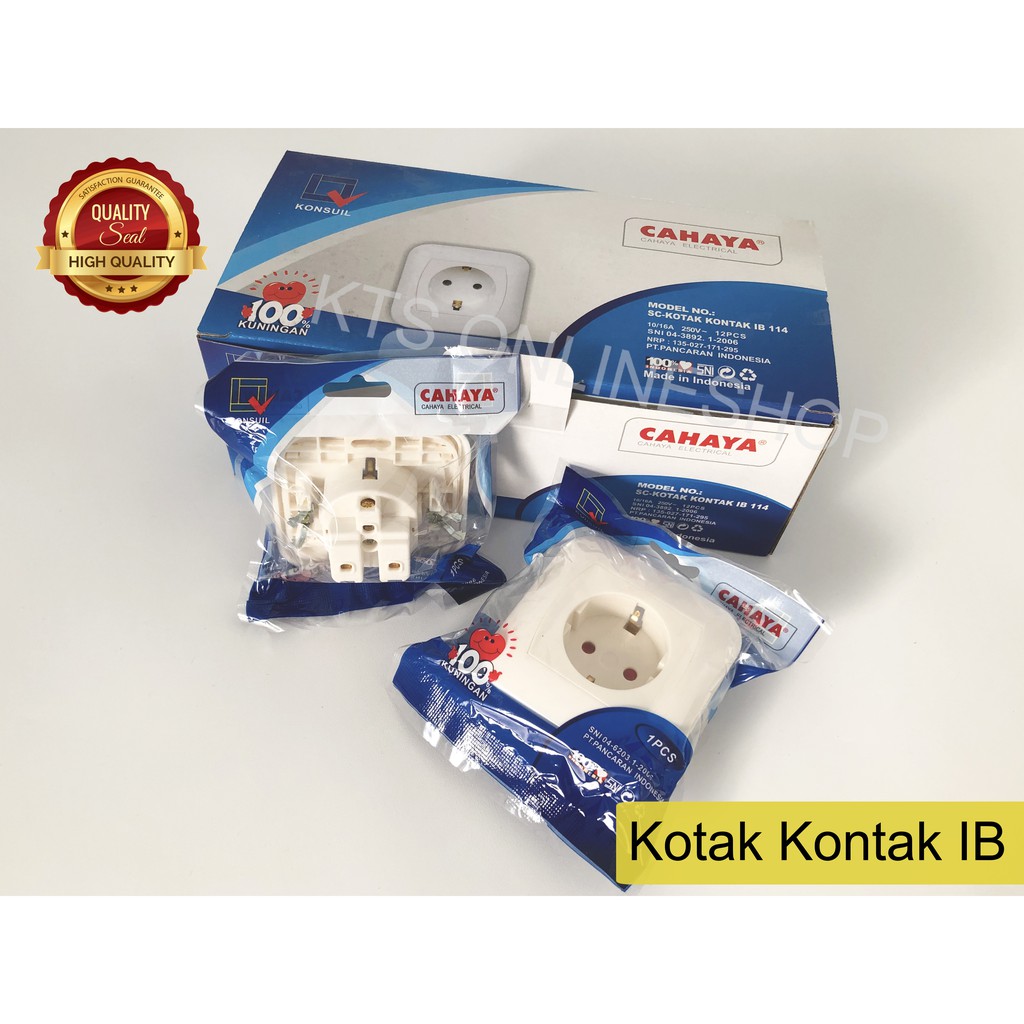 STOP KONTAK IB CAHAYA SC-114 ( ADA PENGAMAN MERAH)