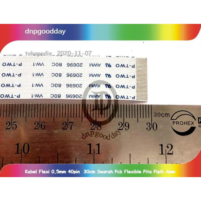 

Kabel Flexi 0,5Mm 40Pin 30Cm Searah Pcb Flexible Pita Pipih Awm Dnpgood11 Dijamin