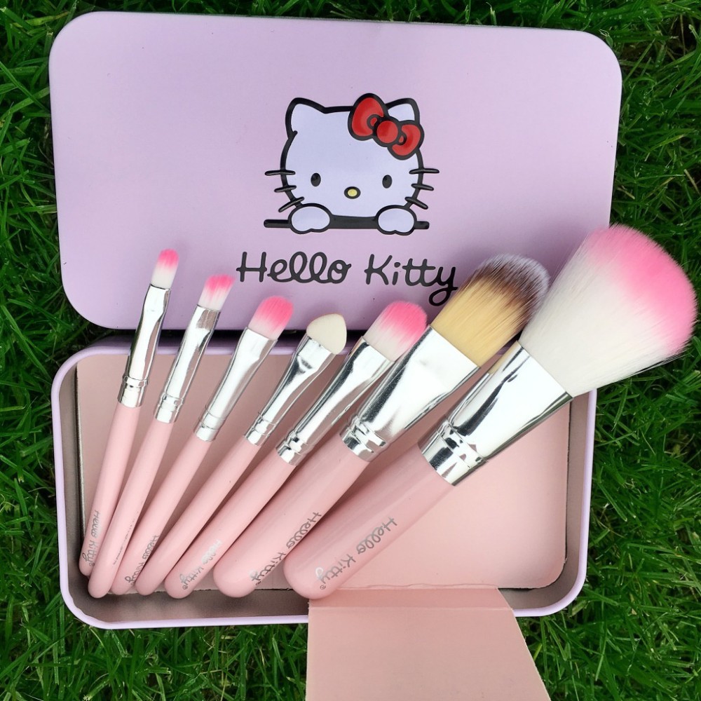 [ORI] JEPANG HELLO KITTY BRUSH MAKE UP 7pc | HELO KITY KITI KITTI | KUAS MAKEUP KOSMETIK BERKUALITAS