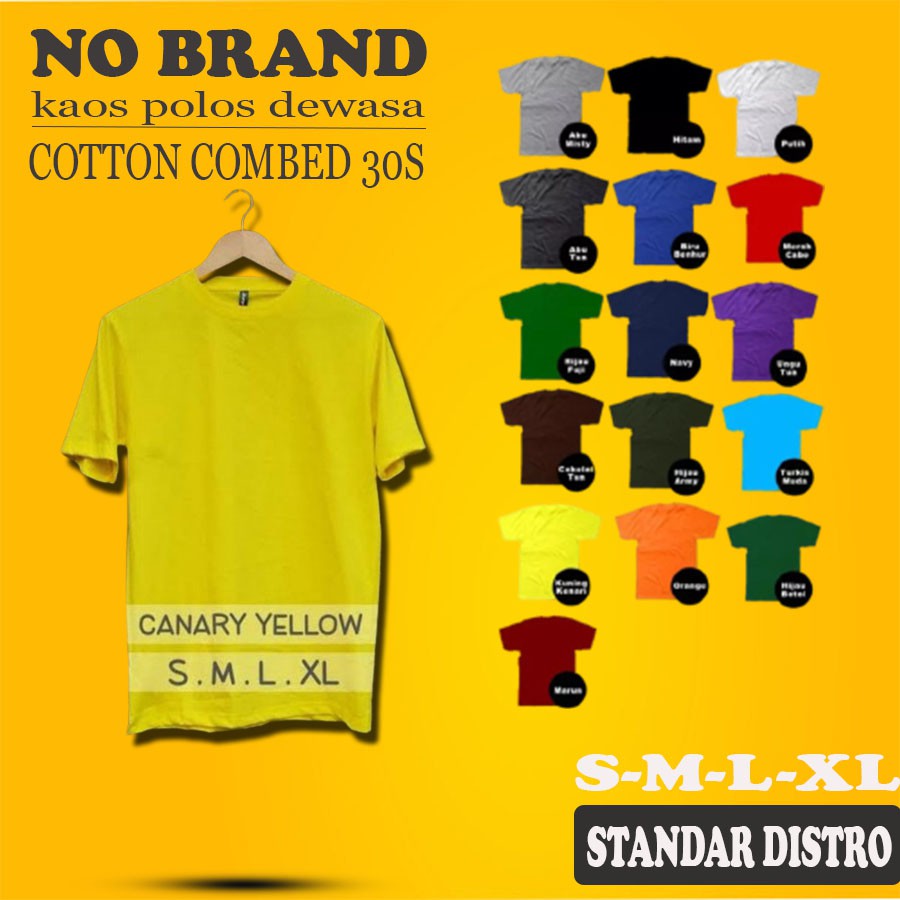 Kaos Polos Pria Wanita Bahan Cotton Combed 30s Katun Kaos