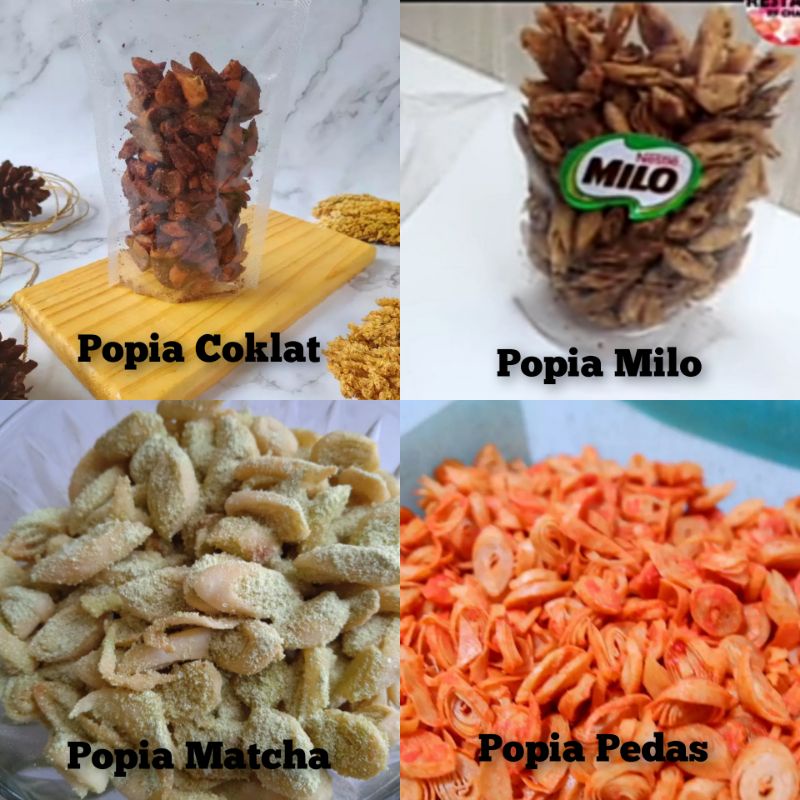 

Popia milo/matcha/coklat/pedas/keripik pangsit aneka rasa