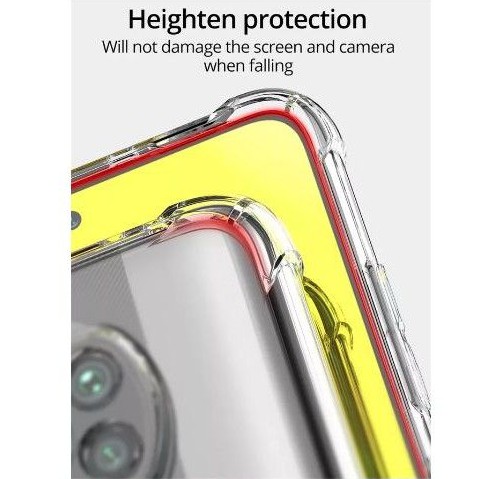 Soft Case Poco X3 NFC Airbag Clear anti shockproof Free Tempered Glass