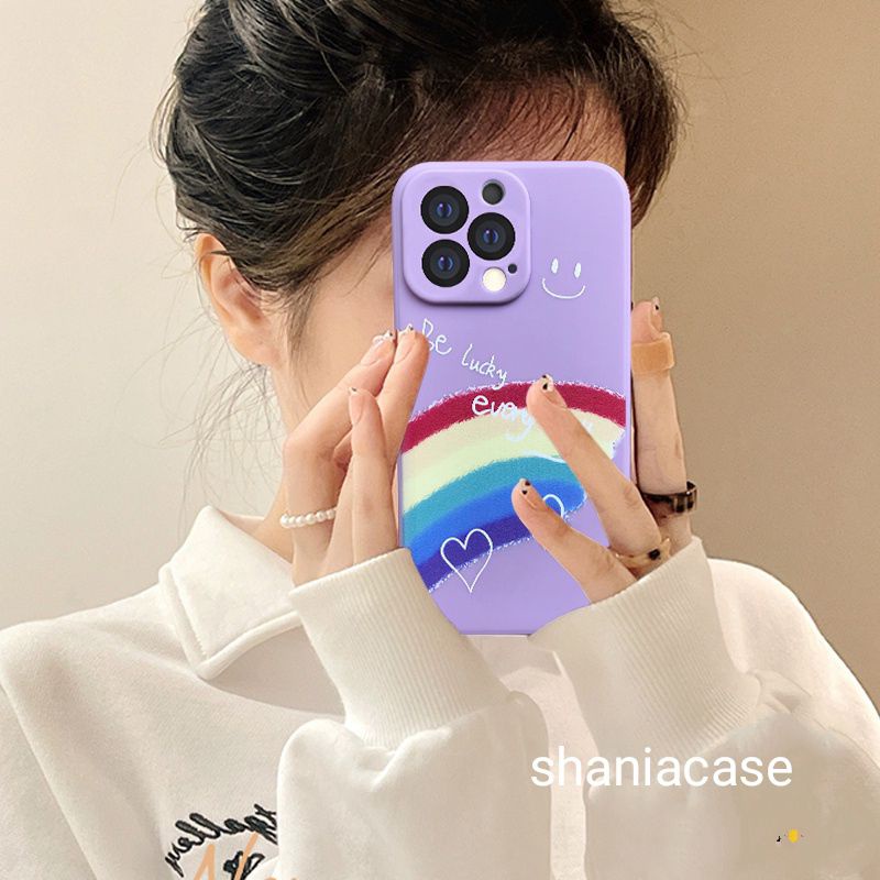 Soft Case IMPORT  Motif Pelangi Untuk Redmi note 9, Samsung/A20s, OppoA7/A5s/A12/A11K, OppoA35/A12E/
