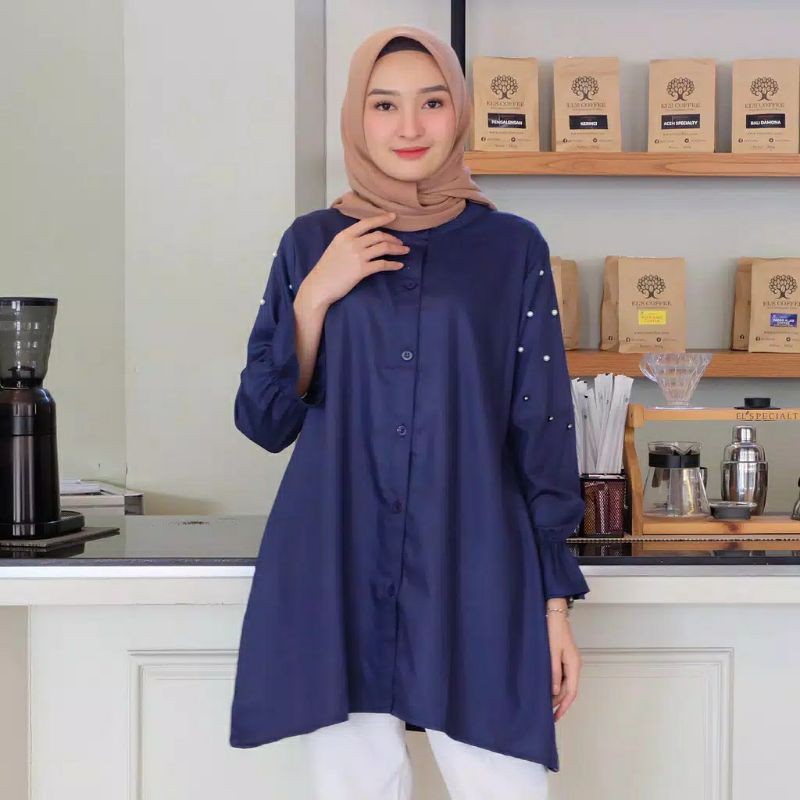 TUNIK WANITA KANA NAVY/TUNIK TOYOBO PREMIUM KEKINIAN