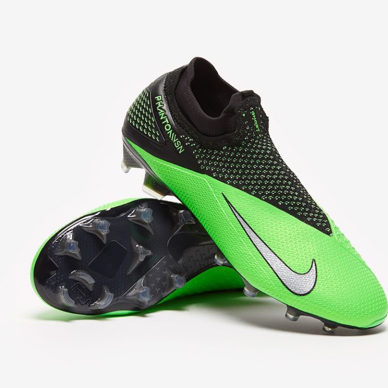 SEPATU BOLA NIKE PHANTOM VSN 2 ELITE DF FG BLACK PLATINUM GREEN