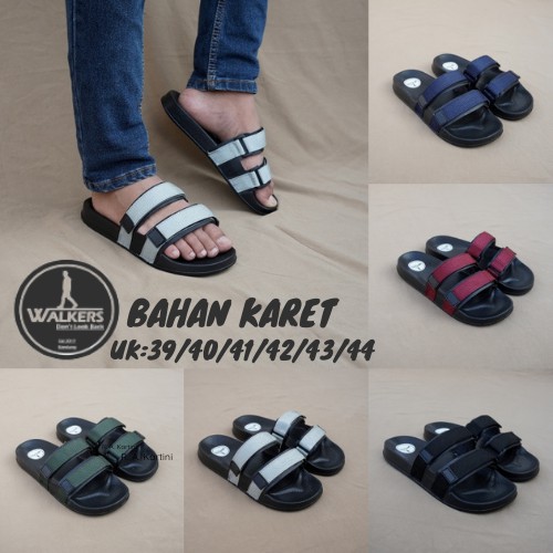 Sandal Slip Selop Cowok Ban 2 Walkers new / Sendal Karet Pria Anti Air Termurah Nyaman dipakai