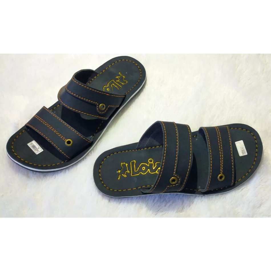 Sandal slop Pria / sandal slop ban 2 / sandal Louis Terbaru Realpict / rizkiana_olshop