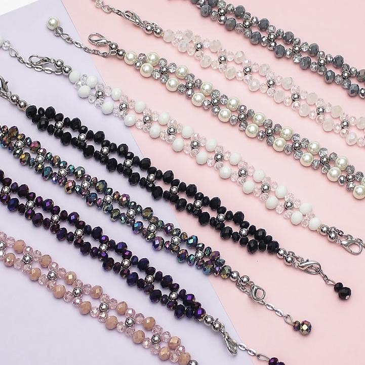 [PRODUK MCHVN] Konektor Masker Hijab / Konektor Masker KRISTAL SWAROVSKI ,Connector Masker Hijab CH8