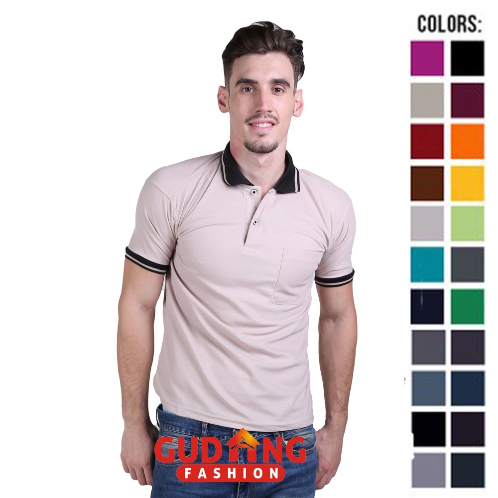 Polo Shirts Pria Lengan Pendek - Banyak Pilihan Warna PLS (COMB)