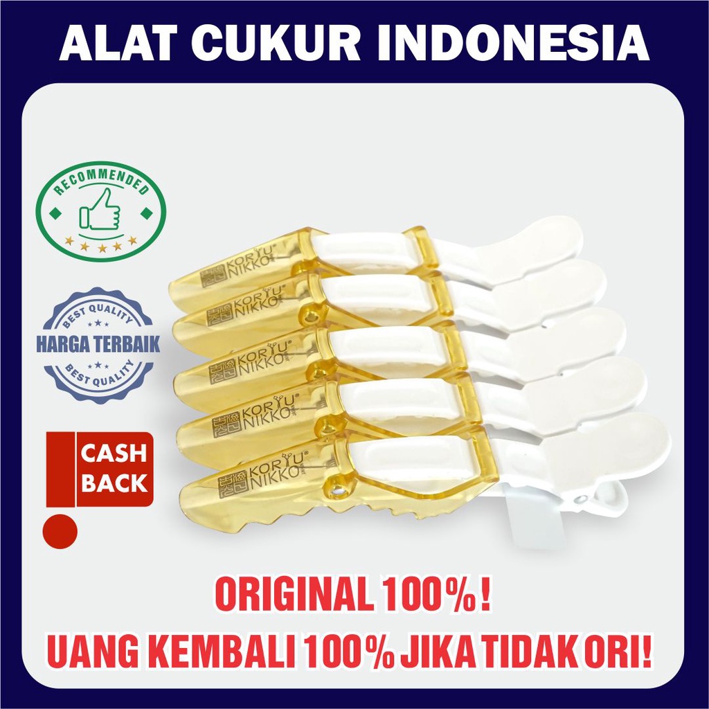 KORYU NIKKO ORIGINAL JEPIT / JEPITAN RAMBUT / HAIR CLIP BUAYA ISI 5