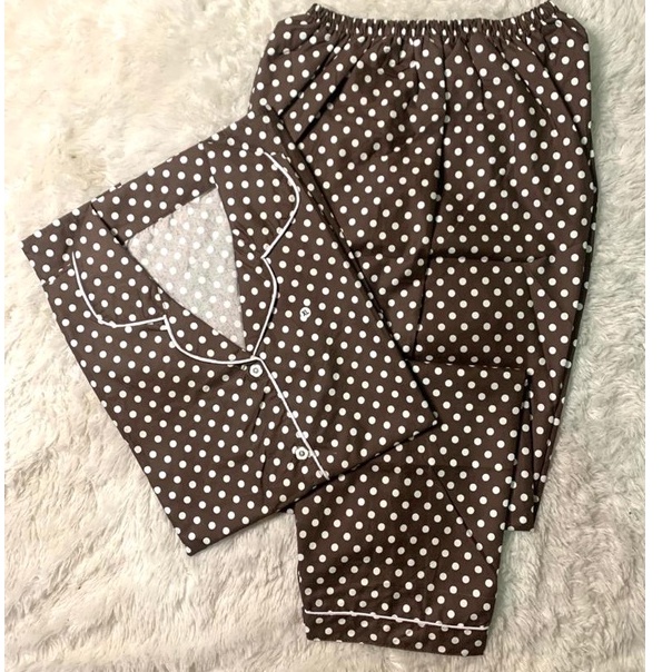 BAJU TIDUR WANITA / PIYAMA WANITA KATUN MOTIF POLKADOT CP