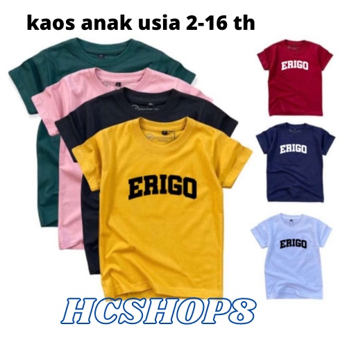 Kaos Anak Distro Erigo Laki Laki Perempuan Usia 2-16th