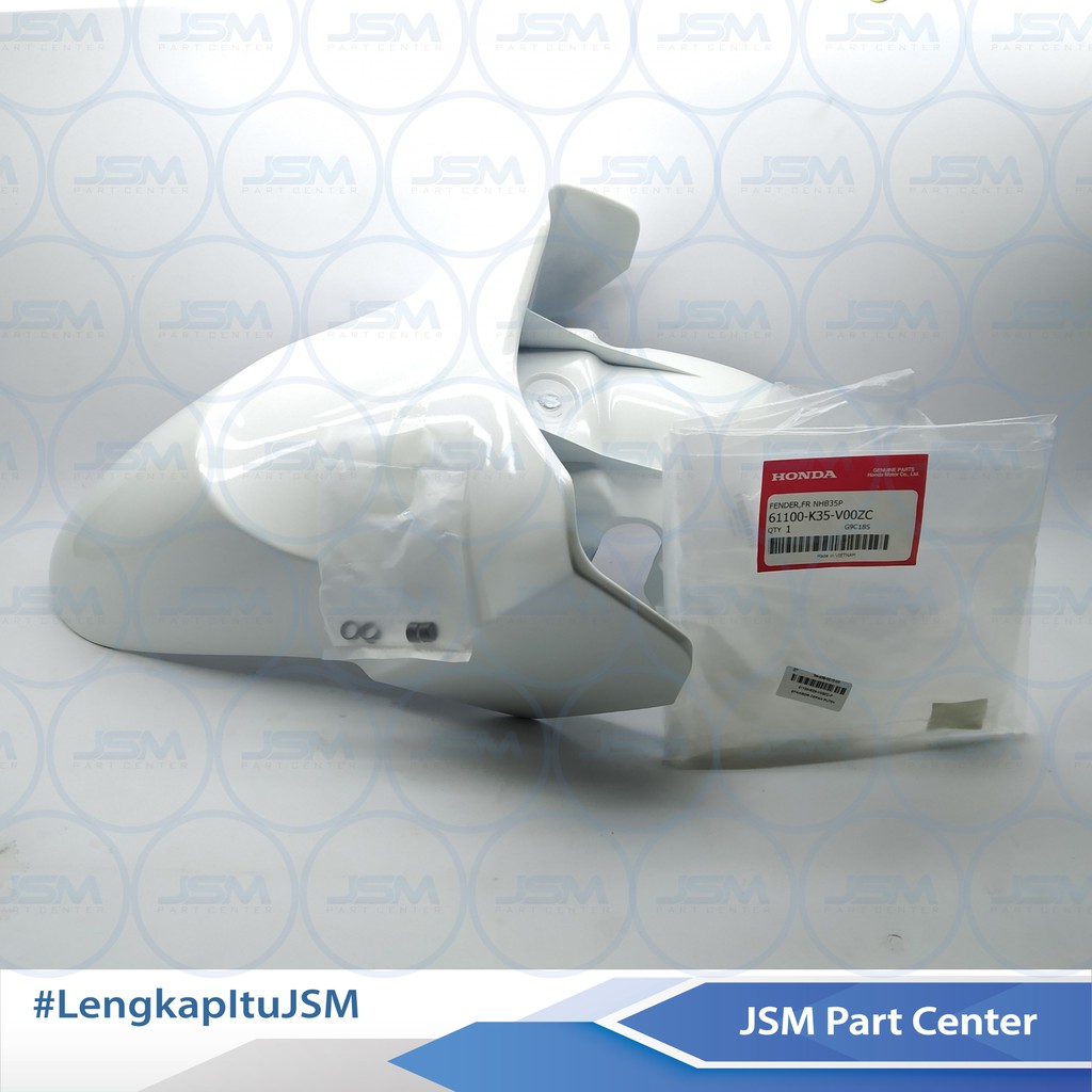 SPAKBOR PUTIH PCX150 DEPAN ORIGINAL HONDA GENUINE PARTS61100-K35-V00ZC