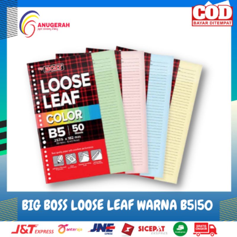 

Big Boss LOOSE LEAF B5 50 Warna (PCS)