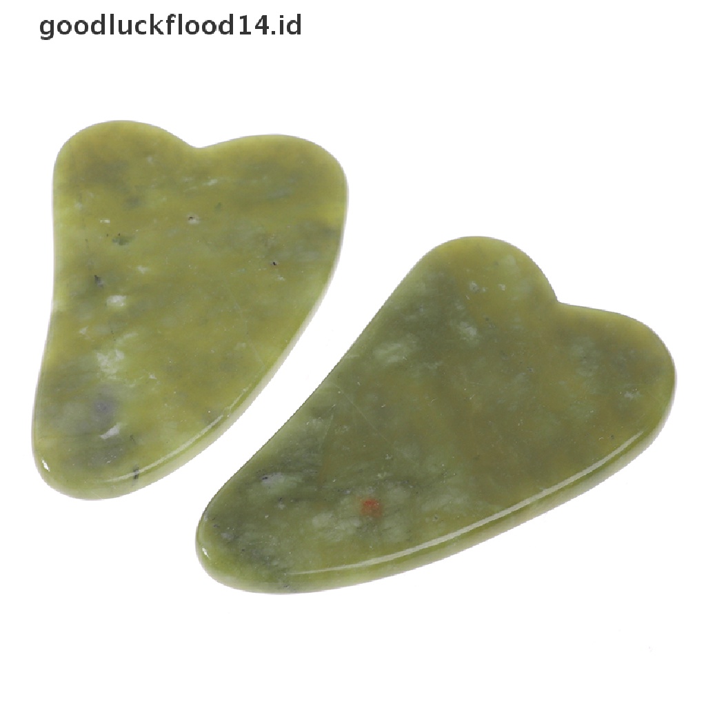 [OOID] Gua Sha Natural Green Jade Quartz Crystal Stone Crystal Bodys Massage Board Tool  ID