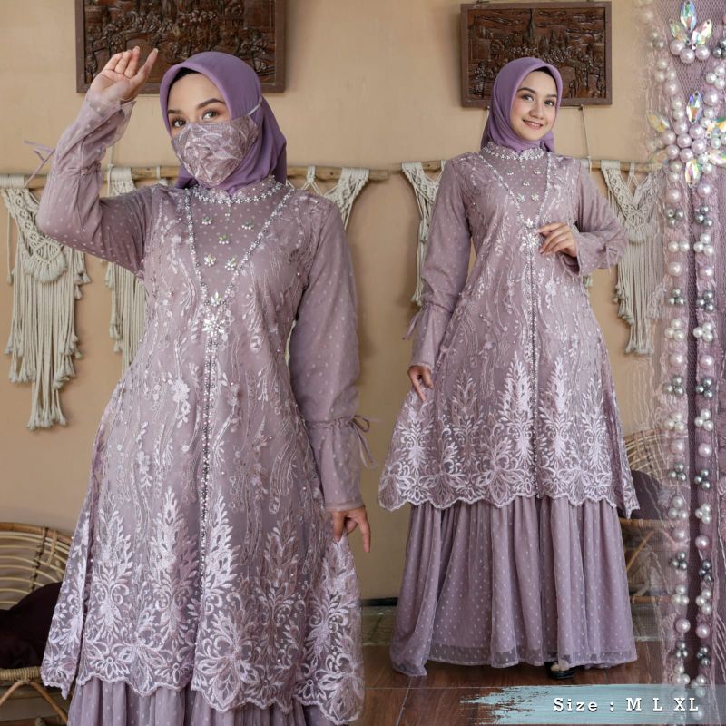 GAMIS RIANTY BRUKAT | GAMIS PESTA | GAMIS | GAMIS TILE | GAMIS KONDANGAN | GAMIS BRUKAT | GAMIS TILE PESTA | GAMIS KEBAYA | DRESS KONDANGAN | DRESS PESTA MEWAH