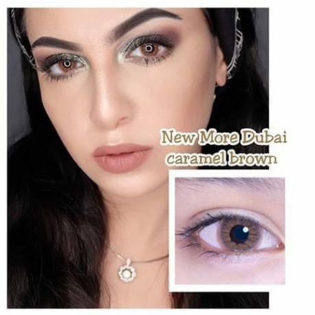 SOFTLENS NEW MORE DUBAI CARAMEL BROWN 14.5mm  (-0.50 s/d -6.00 )