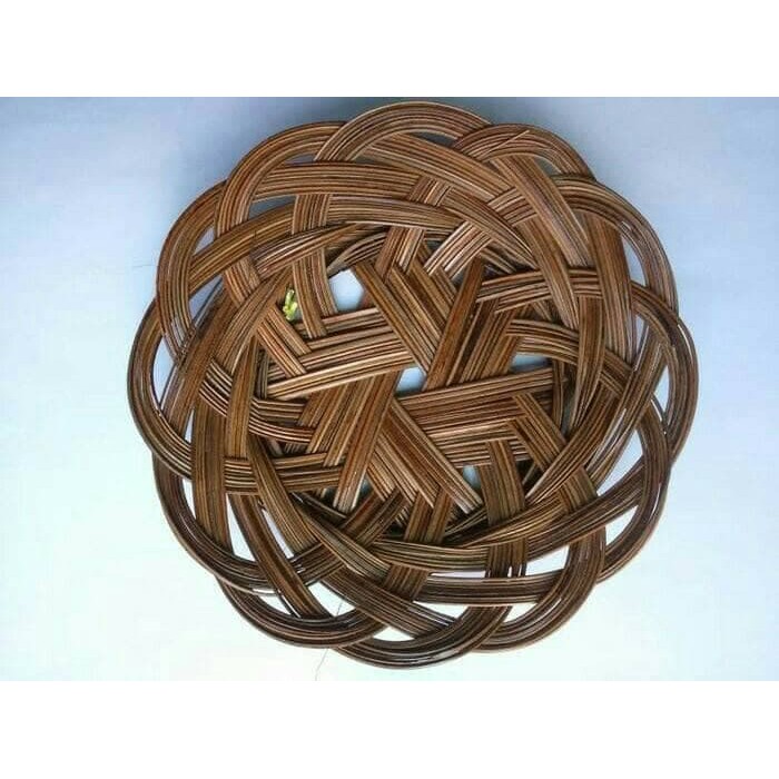 PIRING ROTAN ANYAM ( 1 lusin )