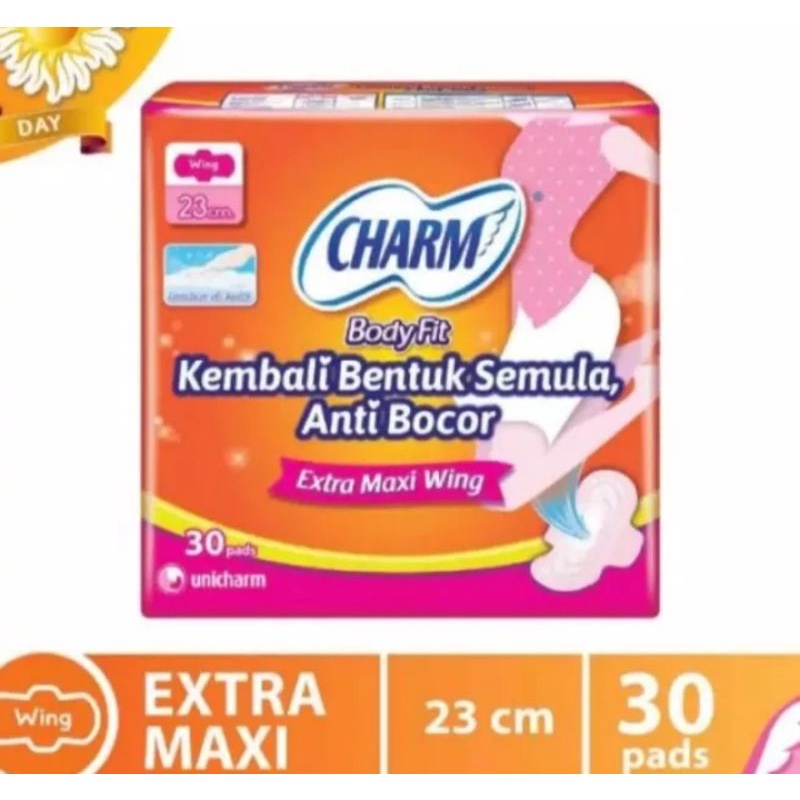 Charm Body Fit 23 cm isi 30 pad exp jauh