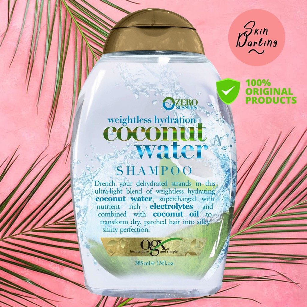 Jual OGX Weightless Hydration Coconut Water Shampoo 385ml Shopee Indonesia