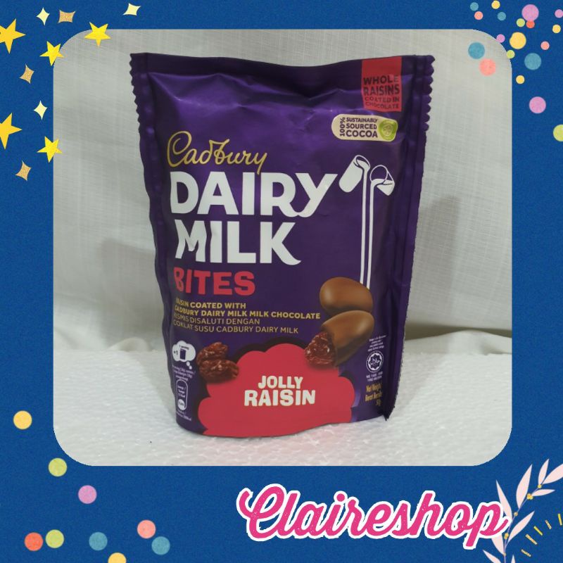 

cadbury dairy milk bite jolly raisin 50g