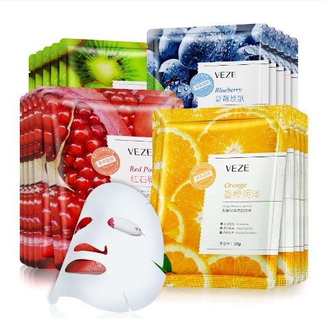 Veze Fruit Moisturizing Mask Masker Buah Melembabkan Mencerahkan Kulit Wajah