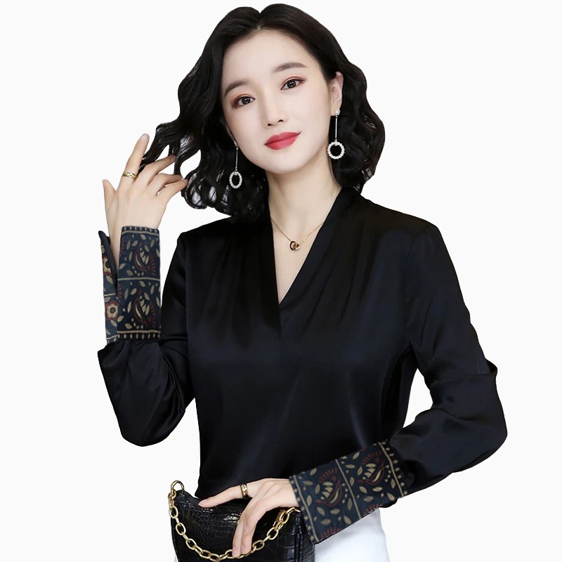 Blouse Lengan panjang Wanita Gaya Korea variasi bordir Model Terbaru - XSHOP Niceta